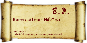 Bernsteiner Mína névjegykártya
